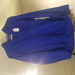 Womans blue button down